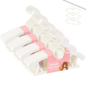 HGYZE 20-pack baby hangers in white for organized nursery closets