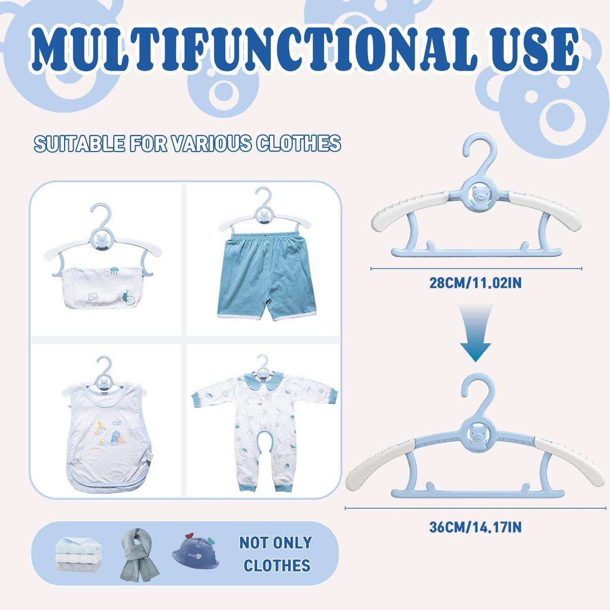 HGYZE bear-design stackable hanger for outfits.