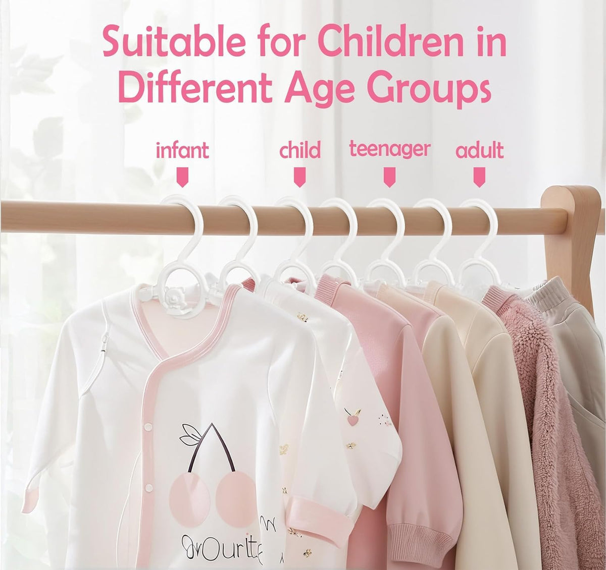 Bear hook stackable design keeps outfits together