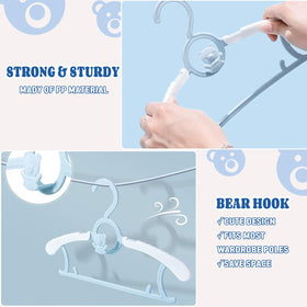 HGYZE kid closet hangers simplify organization.