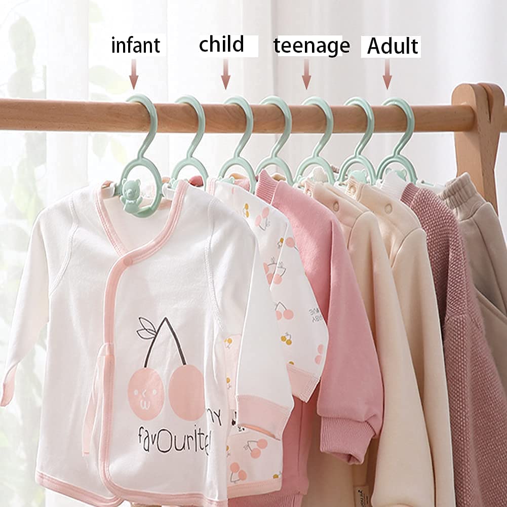 HGYZE green closet hanging set improves nursery organization