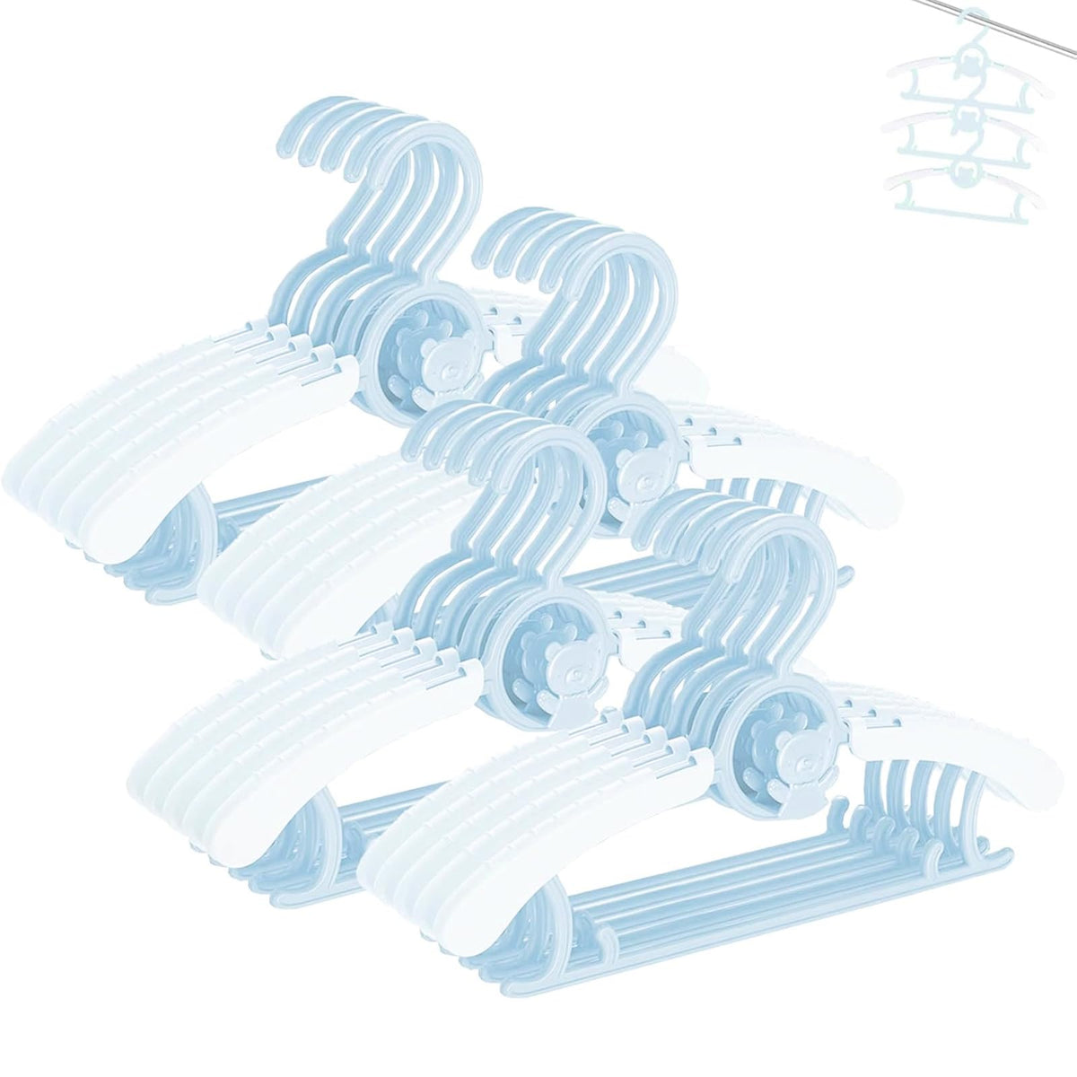 HGYZE kids hangers 11-14 inch adjustable blue.