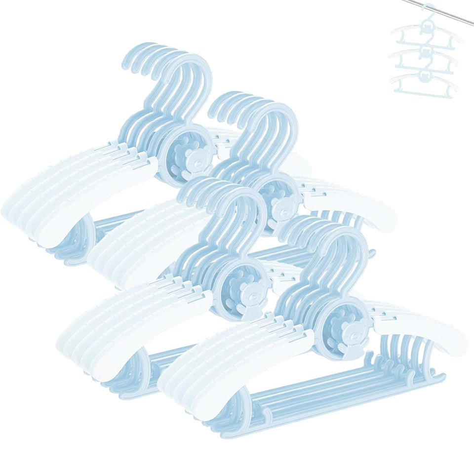 HGYZE kids hangers 11-14 inch adjustable blue.