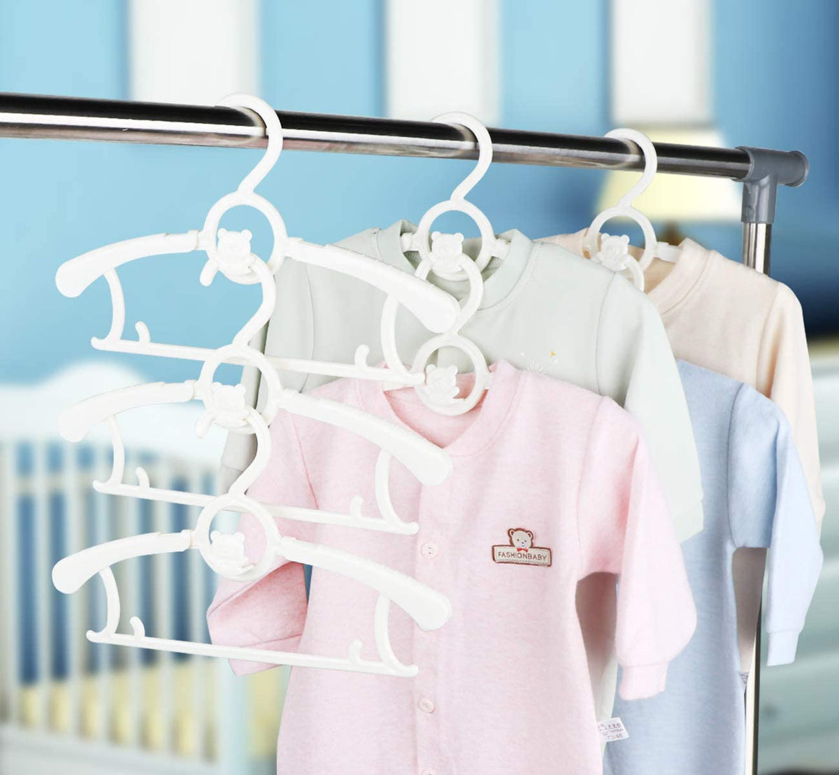 Nursery closet hangers ideal from newborn to toddler clothes