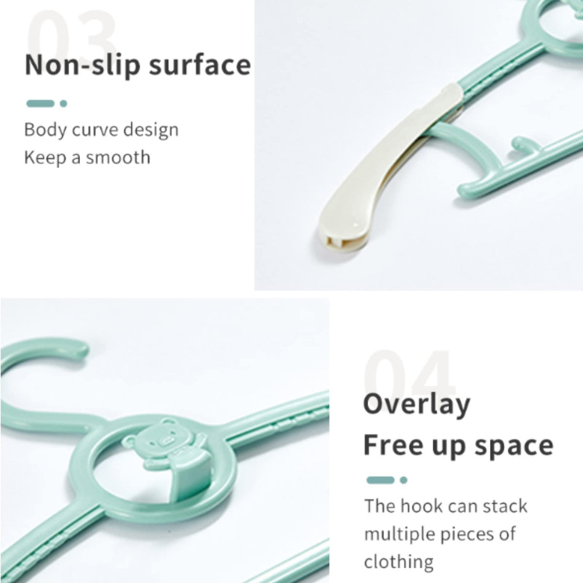 HGYZE pants hanger with side hooks for shorts and skirts