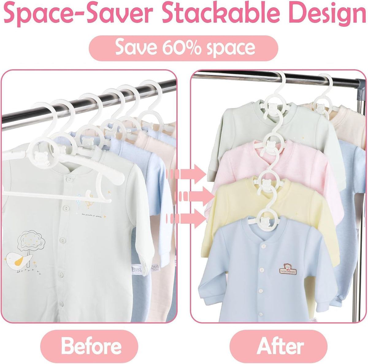 Slim space-saving hangers maximize small bedroom closets