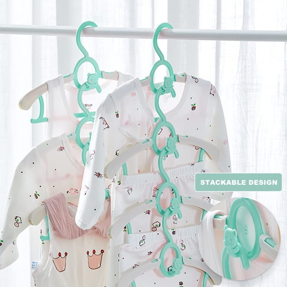 HGYZE stackable bear hook hanger for pairing outfits