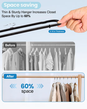 HGYZE durable flocked bar supports multiple pants without sag.