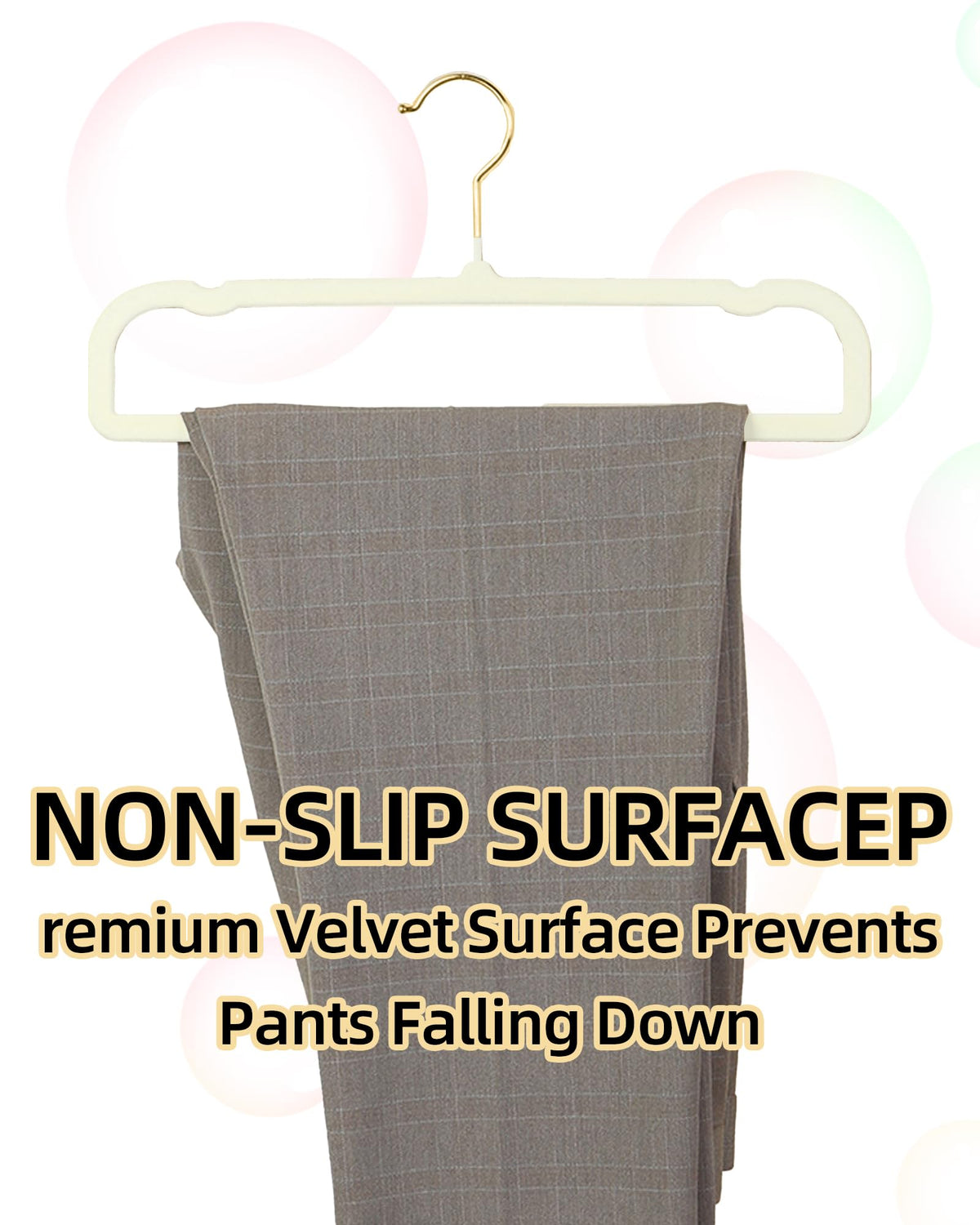 HGYZE white velvet hangers keep closet tidy and wrinkle-reduced for outfits.