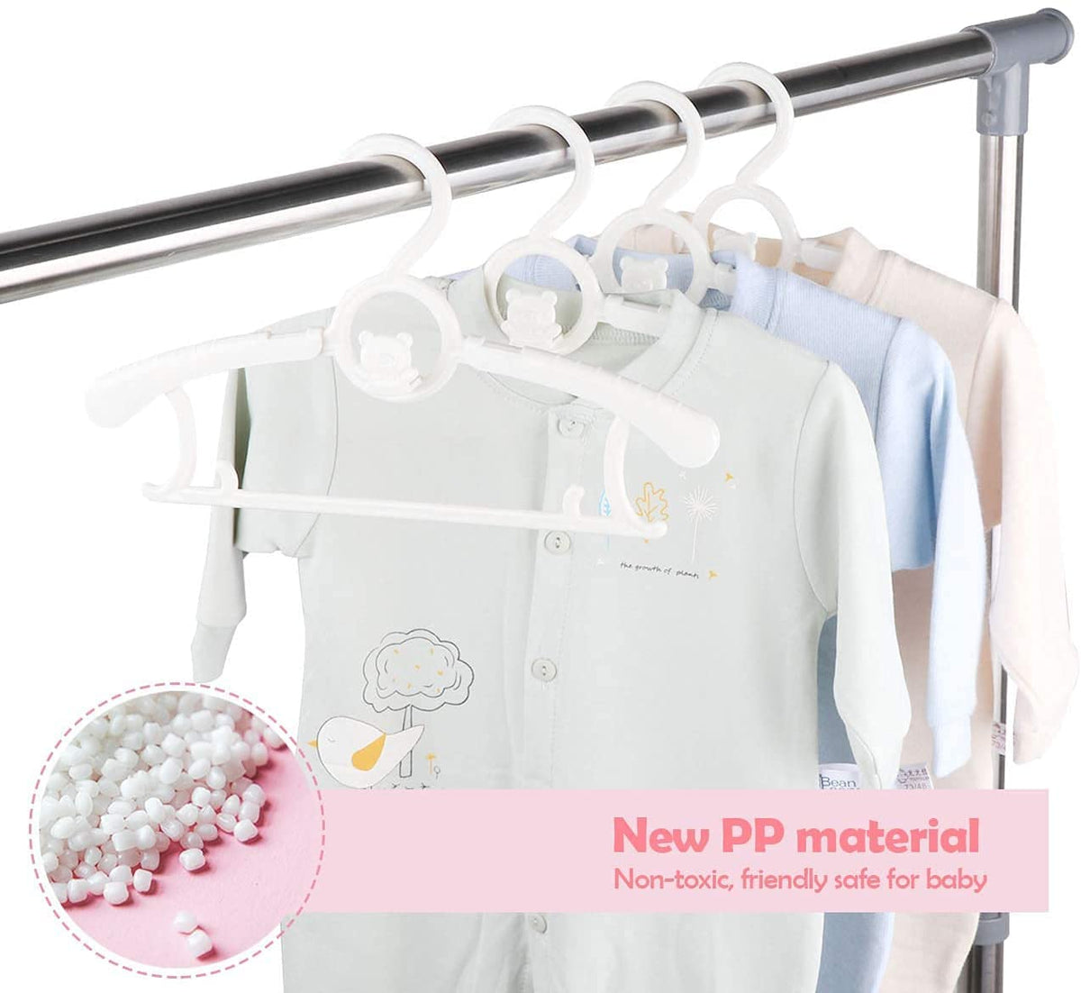 Wide shoulders prevent wrinkles on delicate fabrics