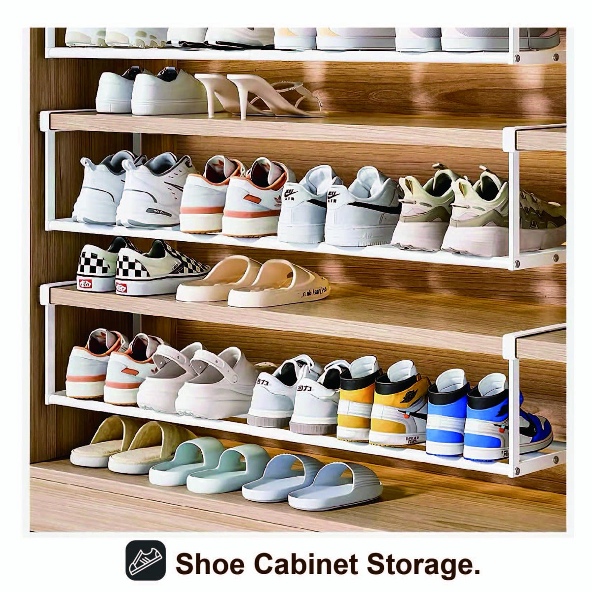 HGZBS under cabinet shelf suitable for bedrooms, entryways, laundry rooms.