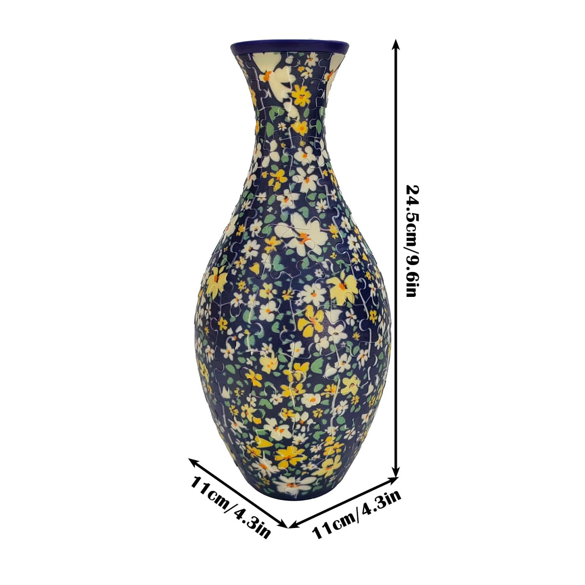 HHSME 3D Puzzle Vase durable plastic design resists breakage during daily use.