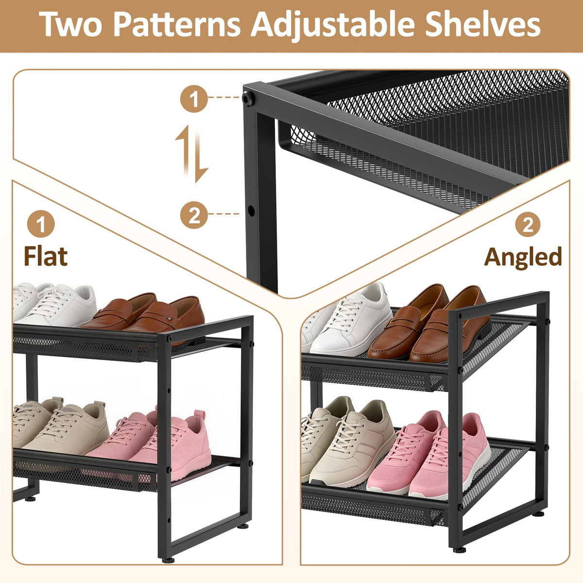 HHOKEM sturdy mesh grip securely holds high heels