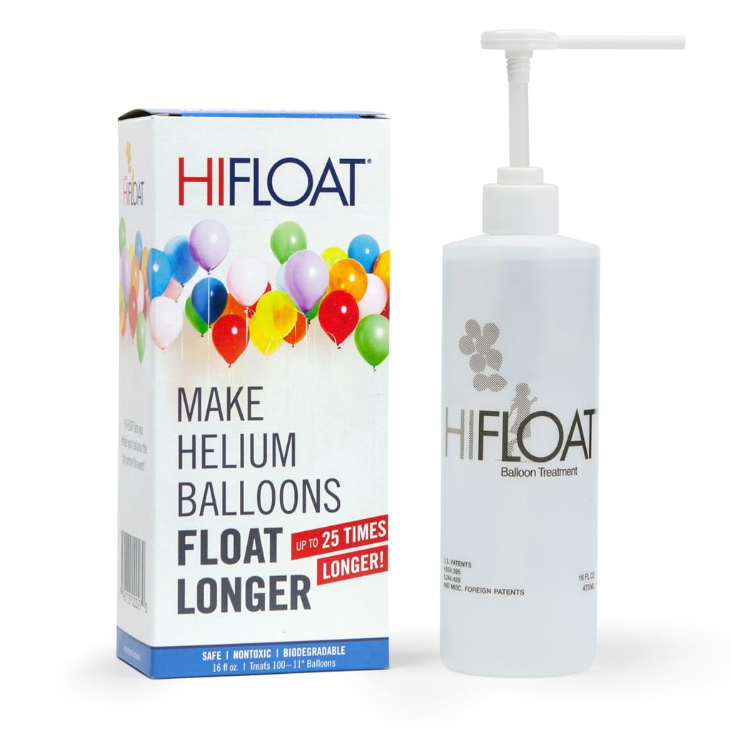 HI-FLOAT 16oz bottle with pump for easy inside-balloon application