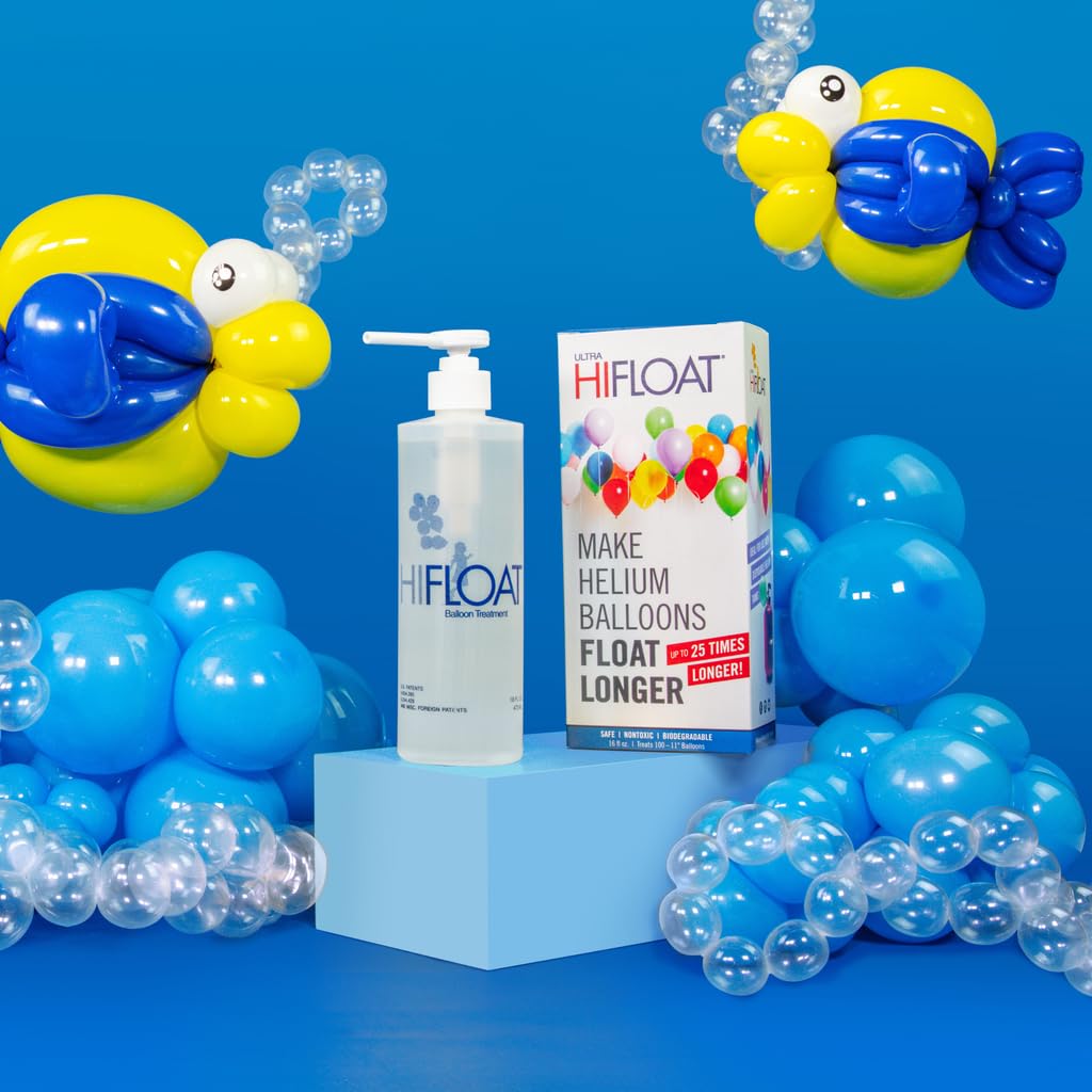 HI-FLOAT balloon bouquet assembly stays fresh and full longer