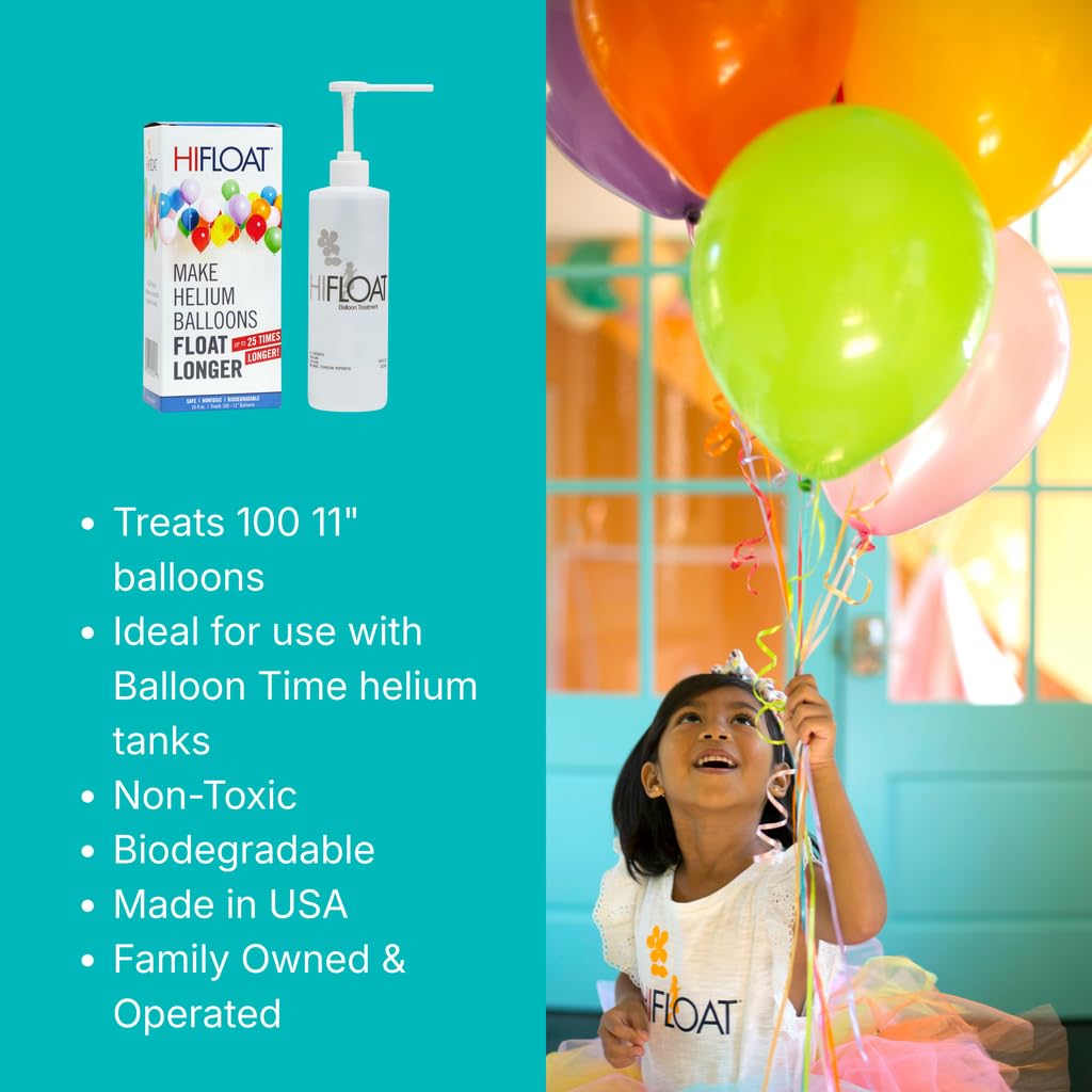 HI-FLOAT biodegradable balloon sealant supports eco-friendly decor