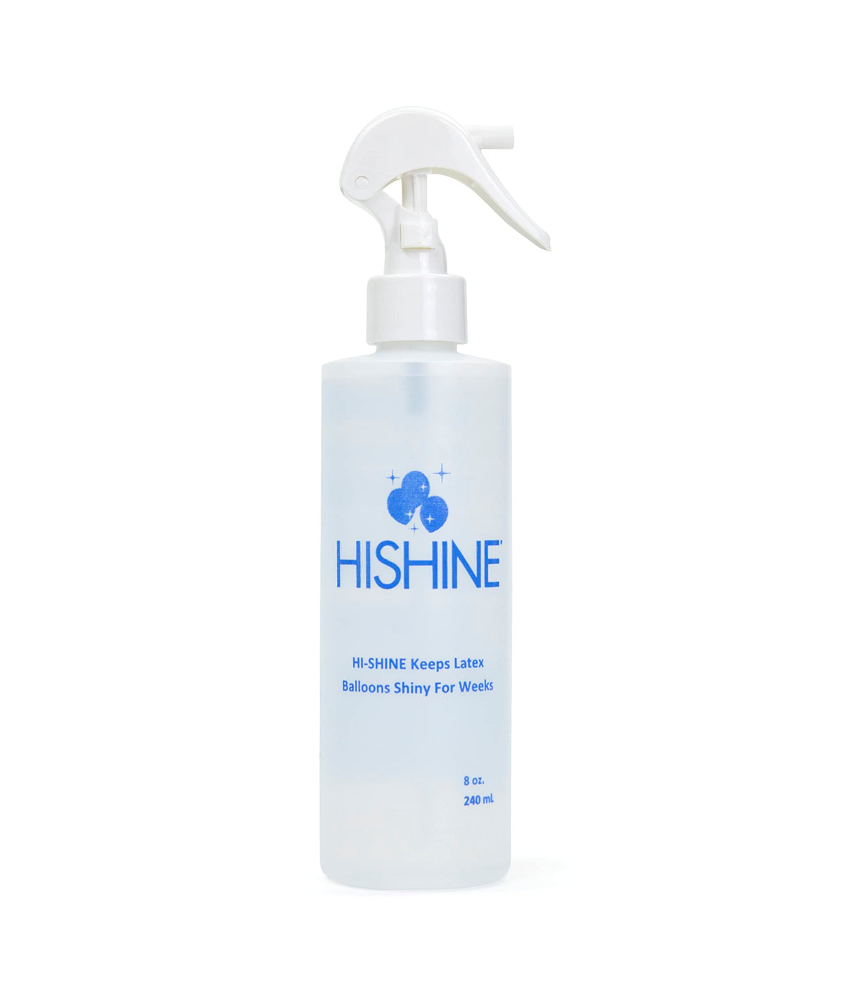 HI-FLOAT Hi-Shine Balloon Spray bottle ready for glossy balloons.