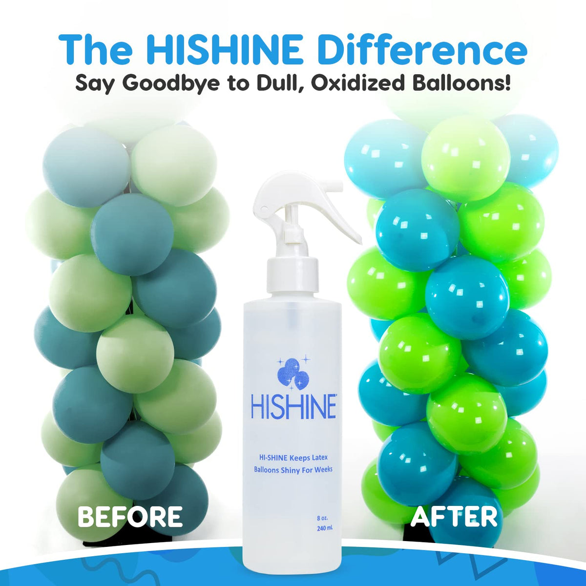 Balloons after HI-SHINE show vibrant, glossy finish.