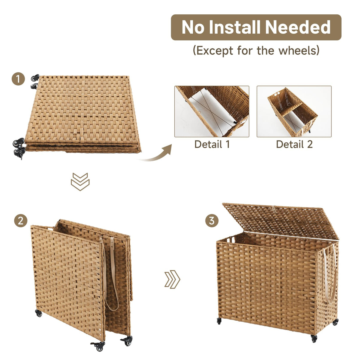 Hiagnete foldable sorter saves space when not in use.