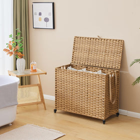 Hiagnete 200L laundry hamper with removable liner bags for easy sorting.