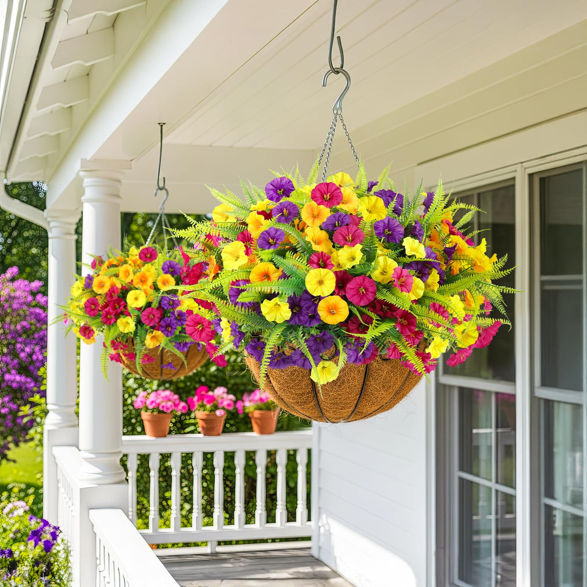 HIAGROW 14.2-inch artificial flower bundles ready for versatile arrangements.
