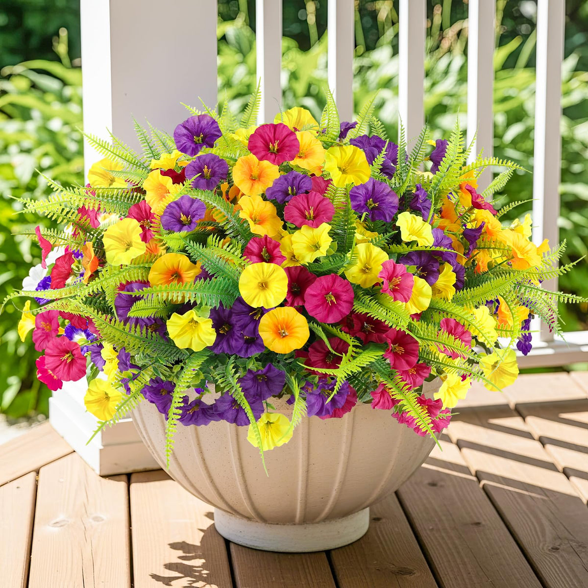 HIAGROW UV-resistant outdoor flowers stay vibrant without watering.