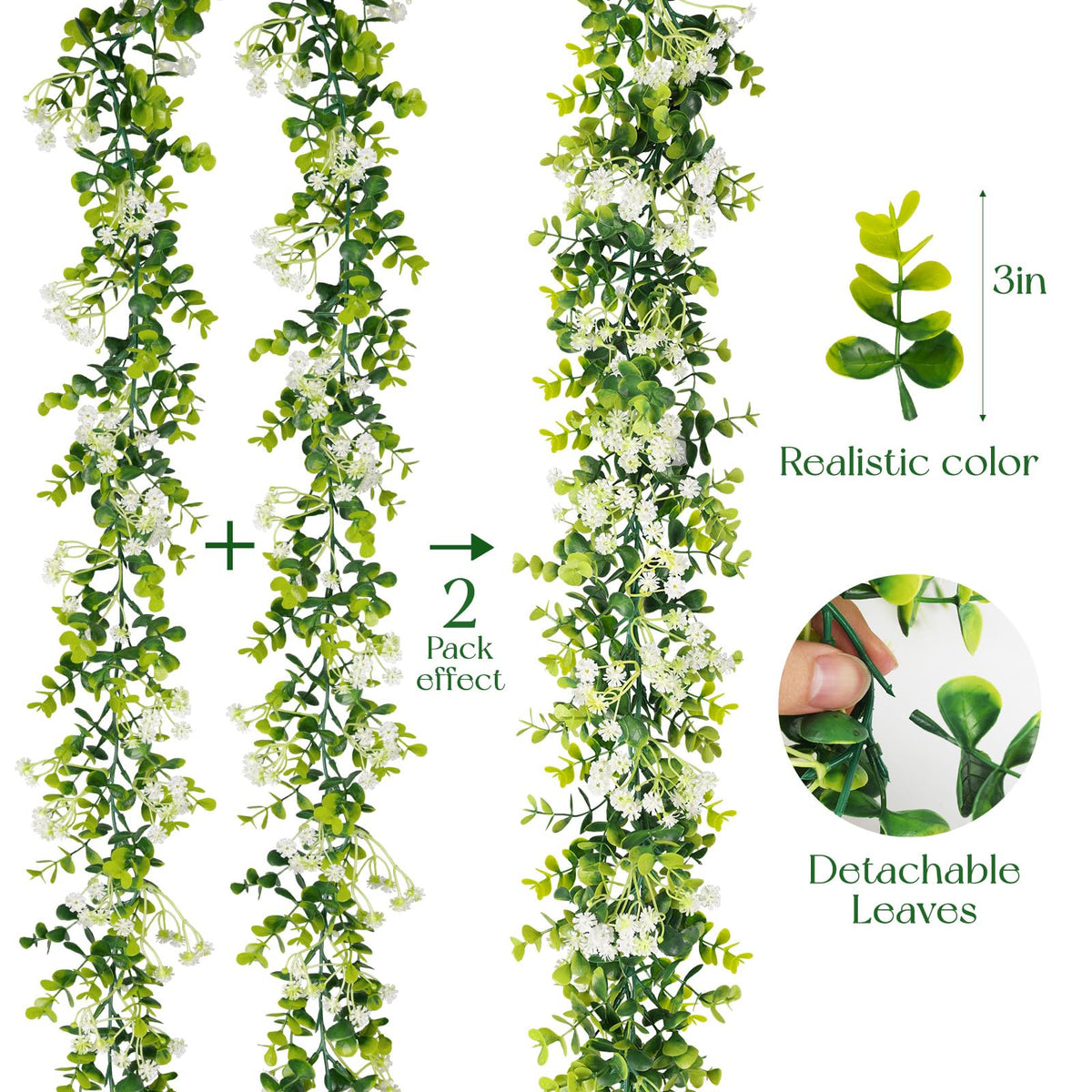 HIAGROW wedding arch backdrop with eucalyptus garland for elegant celebrations.