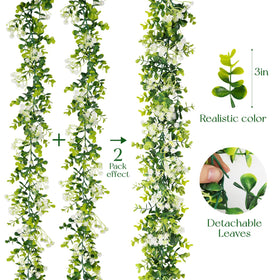HIAGROW wedding arch backdrop with eucalyptus garland for elegant celebrations.