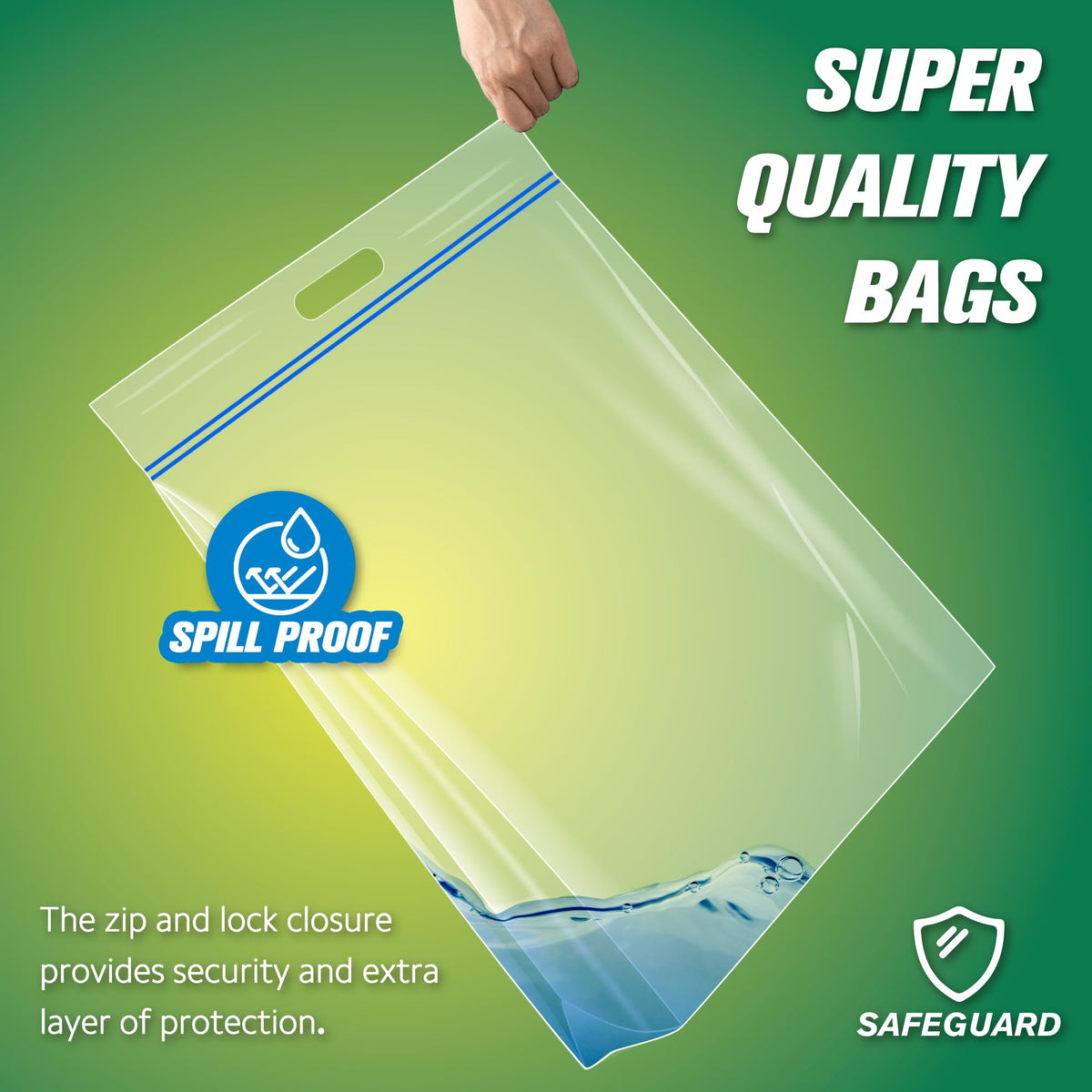 HIBAG bags with reliable zipper seal protect contents from dust and moisture
