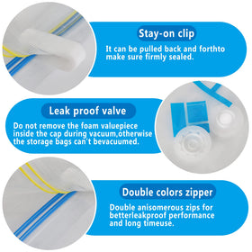 HIBAG space-saving bags help declutter closets and simplify packing.
