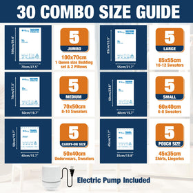 HIBAG blankets, pillows, and clothes compressed to maximize luggage space.