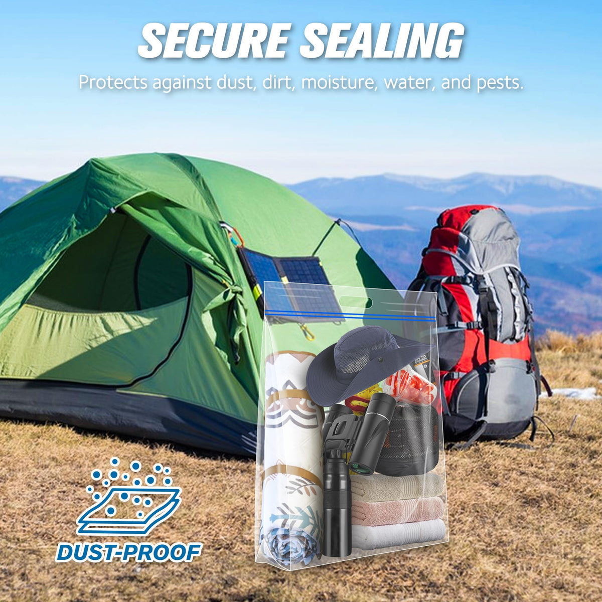 HIBAG clear storage bag set keeps decor and seasonal ornaments organized and visible.