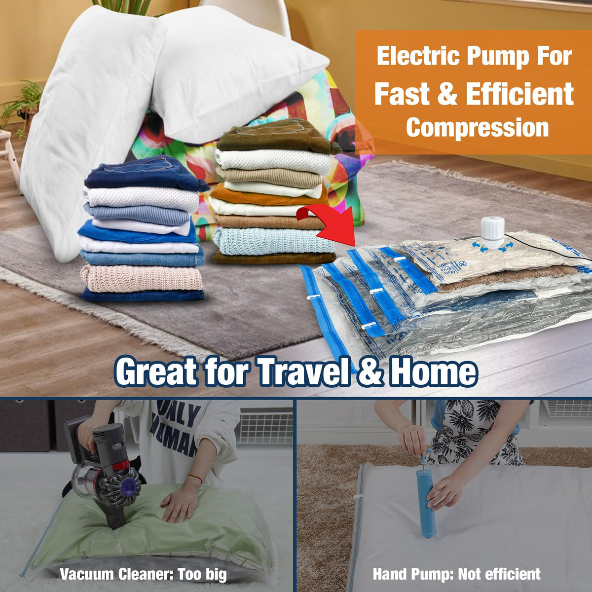 HIBAG rollup bags protect contents from dirt during transit.