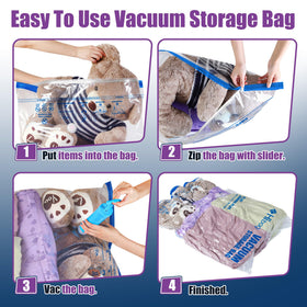 HIBAG extra-thick durable plastic bags for repeated packing.