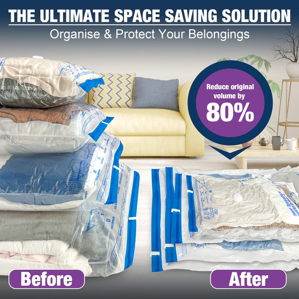 Extra-thick HIBAG bag provides durable, reusable protection for bulky items
