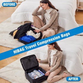 HIBAG included one-hand pump for quick on-the-go vacuuming.