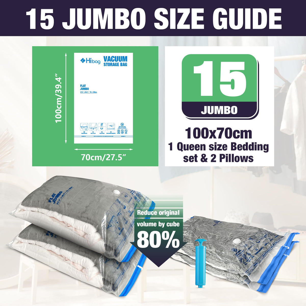 HIBAG premium double zip seal keeps contents airtight and organized.