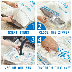 HIBAG stay-on clip prevents zipper parts from getting lost.