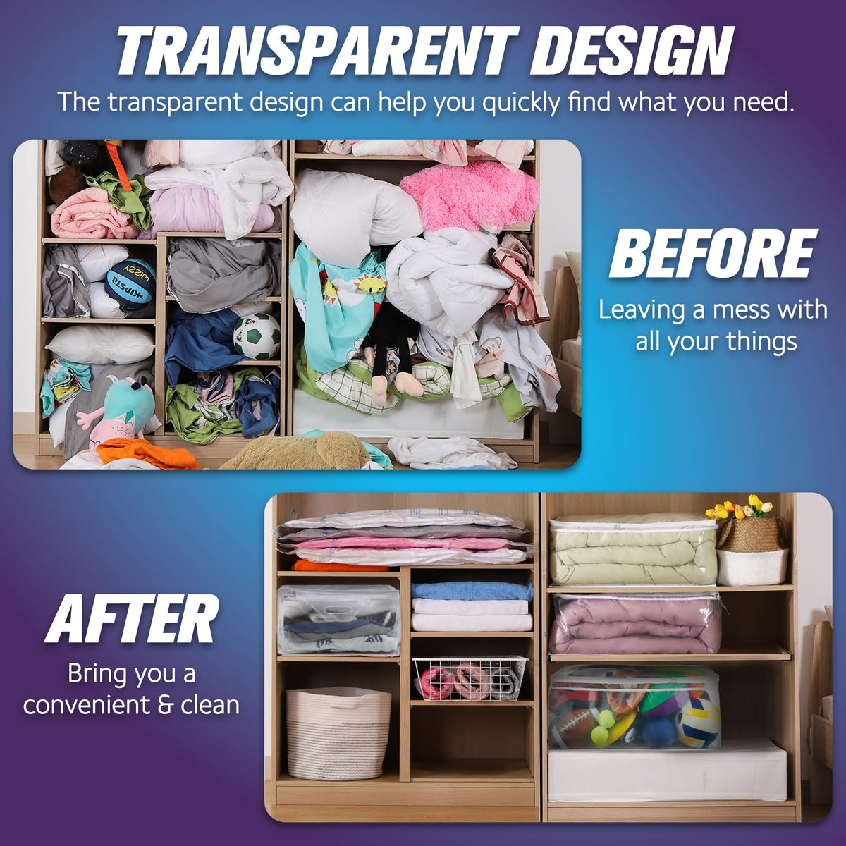 HIBAG two-pack storage solution ideal for bedding and seasonal items