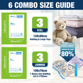 HIBAG vacuum storage bags durable PA+PE material keeps dust and moisture out.