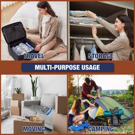 HIBAG bags with turbo valve expel air quickly for easy packing.