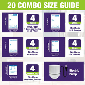 HIBAG wardrobe-compression bags in use for closet organization