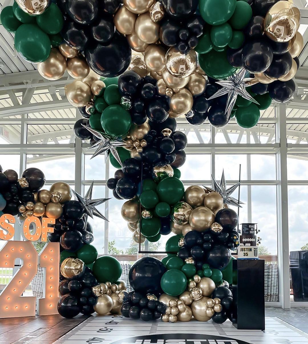 HIBAOpati double-stuffed hunter green balloons add rich color and depth.