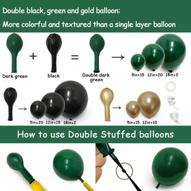 HIBAOpati matte black balloons provide sleek contrast for modern decor.