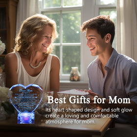 hibeauti compact crystal heart fits neatly on a shelf