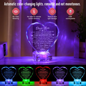hibeauti nightstand display idea with crystal heart