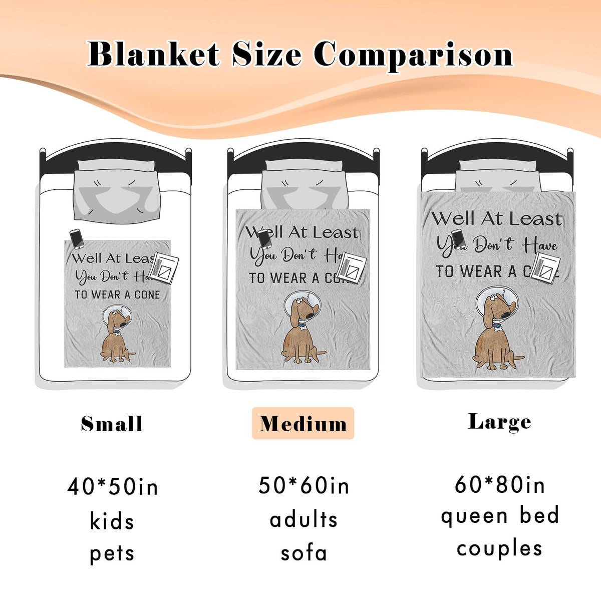 Size 50x60 inches Hibolen blanket offering generous coverage