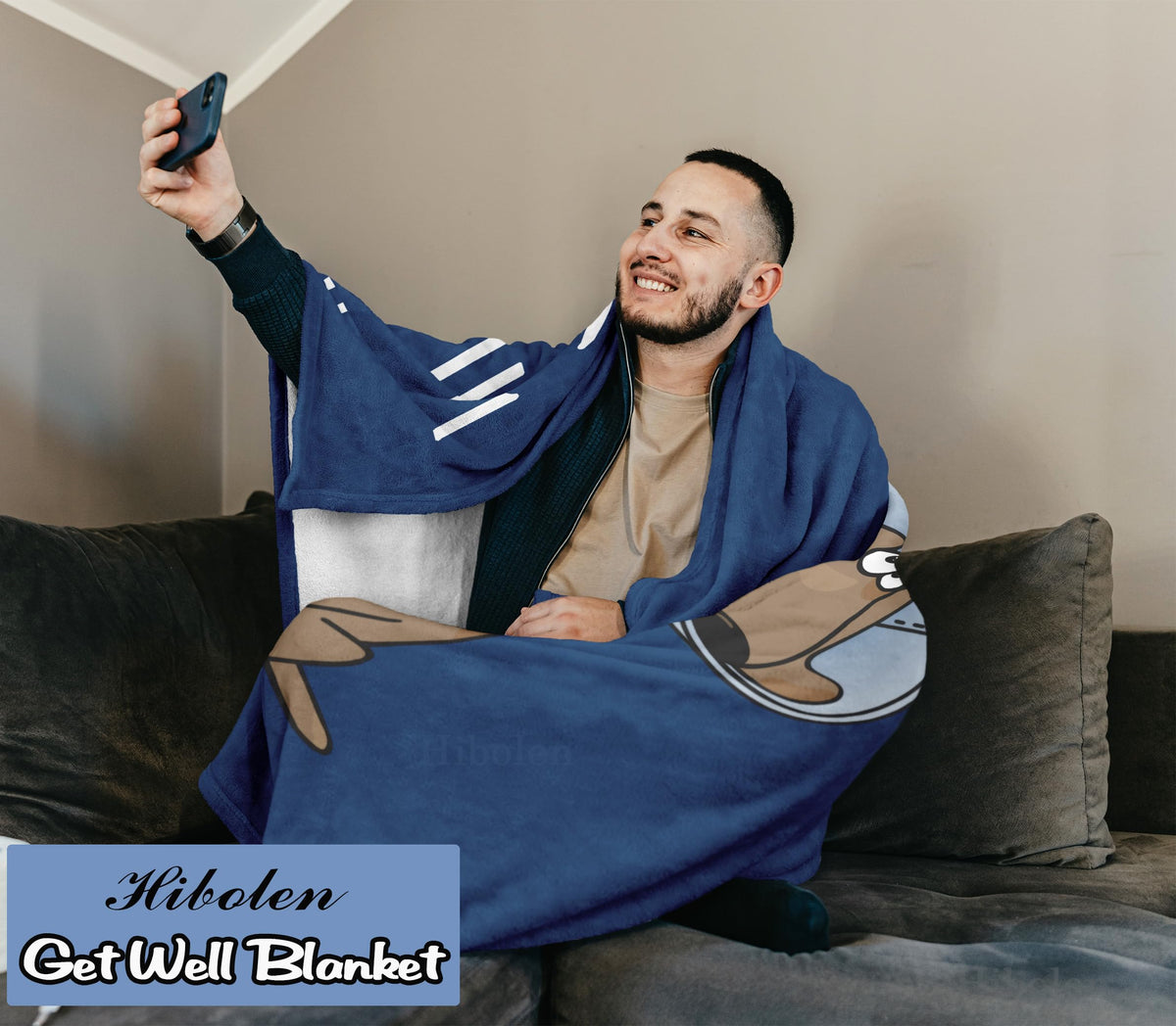 Hibolen travel-friendly blanket for planes and cars.