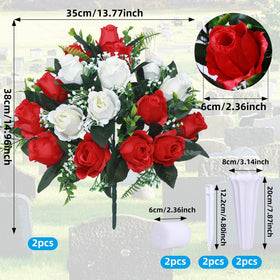 Hibsotco grave vase with ground spike ensures stable display at the gravesite.