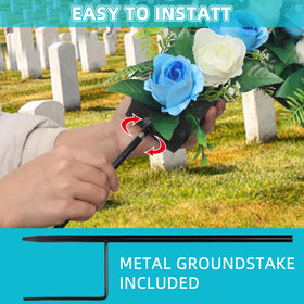 Hibsotco 28 cm ground spike for stable gravesite installation.